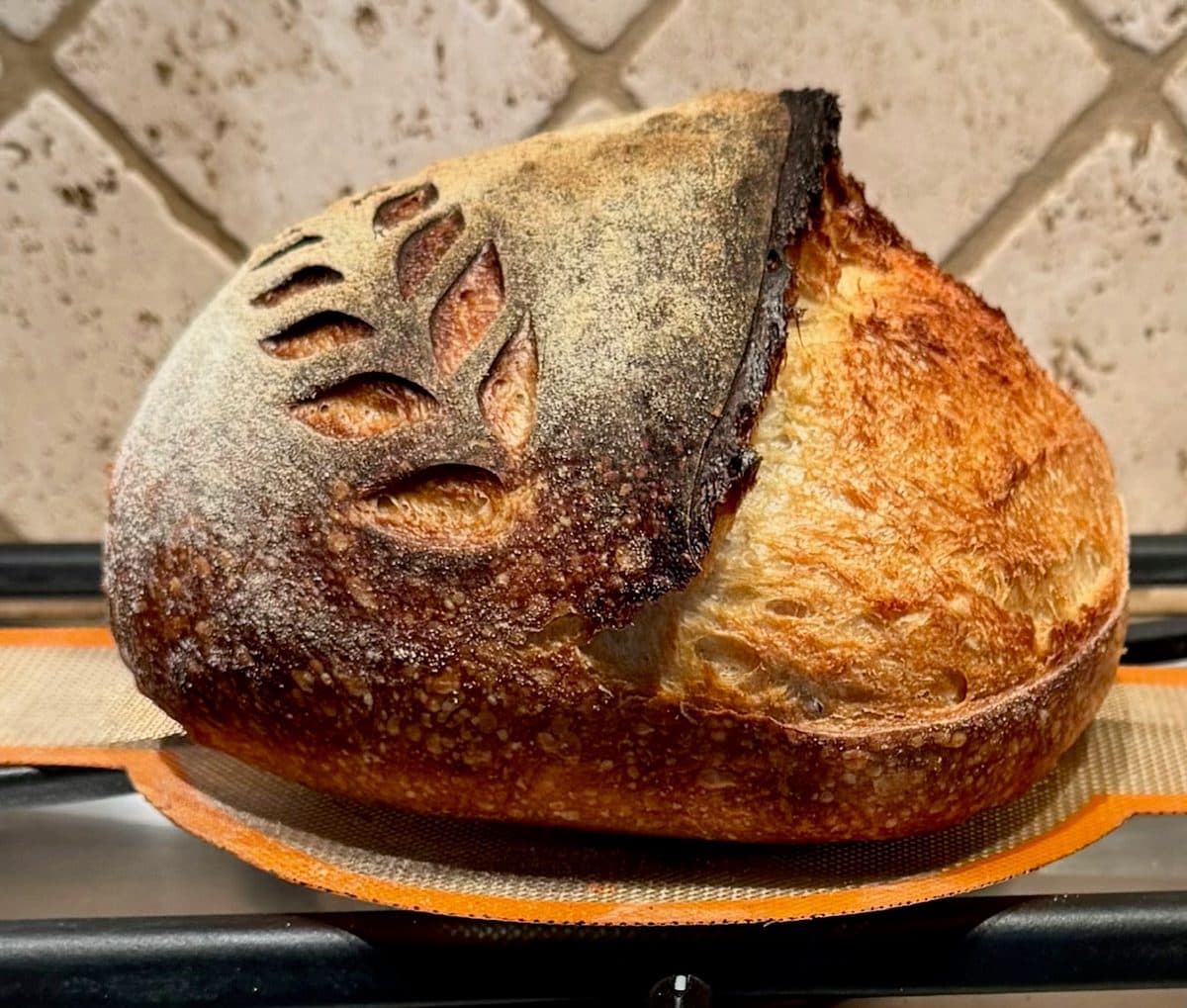Naturally leavened sourdough